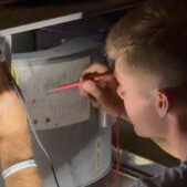 We are checking the electrical components of the system and looking for an electrical signal from the outside unit to communicate to the inside unit to turn on. This is common in our Commercial quarterly services we do for customers.